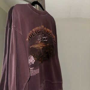 Darc Sport Purple Graphic Oversized Hoodie